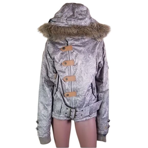 Oakley Gretchen Bleiler snowboard beige jacket S - Picture 1 of 16